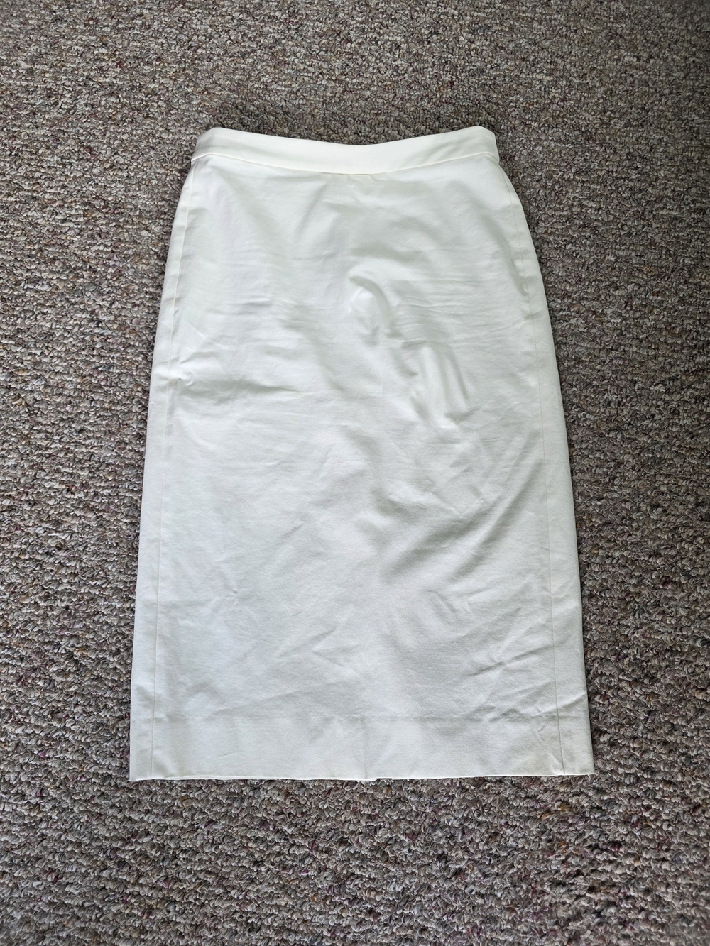 J. Crew White Pencil Skirt